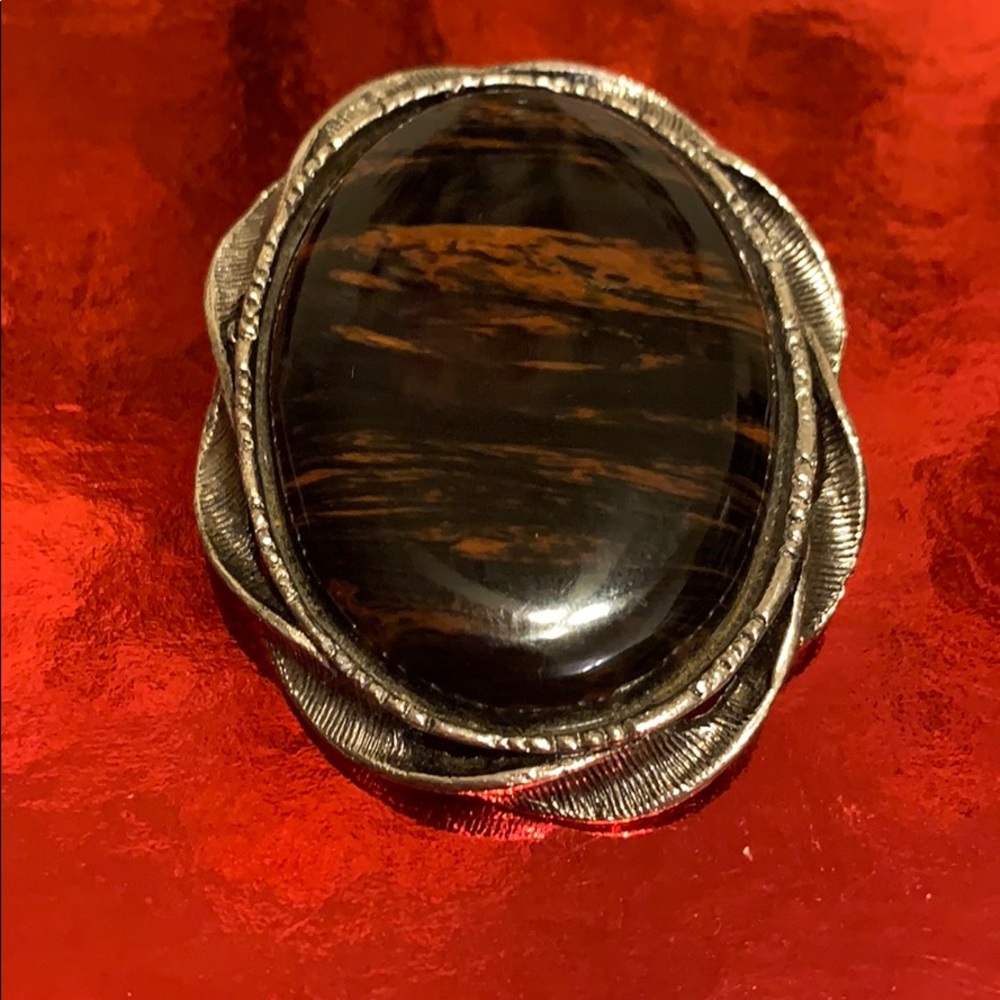 #Vintage Brooch Obsidian Oregon